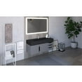 thumbnail image 5 of Nile 48" Gray Wood Floating Vanity with Black Top and Black Trim, 5 of 8