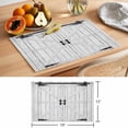 thumbnail image 6 of Farmhouse Wood Grain Placemats Set of 4 Vintage Country Barn Gate Grey Place Mats Indoor Wipeable Table Mats Washable Cloth Dining Table Placemats for Kitchen Holiday Party Home Decor 13x19 Inch, 6 of 9