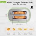 thumbnail image 5 of LONGDEEM 2 Slice Toaster Green - 6 Settings, Extra Wide Slots, High Lift, Auto Shutoff, 5 of 9