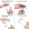 thumbnail image 4 of Uxcell Metal Foldable Hairpin Table Legs 12 inch with Rubber Pads, Screws, White 4 Pack, 4 of 6