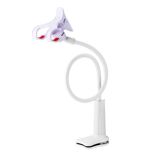 Inteprter Soporte de montaje de interruptor Soporte de brazo largo Flexible para teléfonos móviles para lectores electrónicos Clip de montaje perezoso Teléfono y Comunicación Blanco