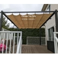 thumbnail image 2 of PURPLE LEAF Pergola Shade Cover for 12' X 16' Deck Porch Outside Outdoor Retractable Durable Fabric Canopy Replacement Top Only Beige, 2 of 8