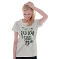 thumbnail image 3 of Christmas Make It Rain Dear Santa Womens Slim Fit Graphic Tee Brisco Brands S, 3 of 5