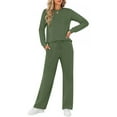 thumbnail image 3 of Fantaslook Two Piece Lounge Sets for Women Fall Outfits Long Sleeve Tops Wide Leg Pants Matching Sets Vacation Travel Outfits, 3 of 10