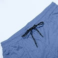 thumbnail image 6 of RUTAYY Men's Outfits Casual Striped Print 2 Piece Solid Color Turndown Collar Zipper Short Sleeve Tops Blouse and Drawstring Shorts with Pocket Classic Stylish Clothing Sets, 6 of 8