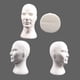 thumbnail image 3 of Espuma de poliestireno Pelucas masculinas Pantalla Maniquí Soporte para la cabeza Modelo Sombrero Gafas de sol Auriculares Auriculares Montaje (12. Baoblaze Cabeza de maniquí de espuma de poliestireno masculino, 3 of 8