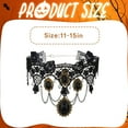 thumbnail image 2 of DESIGNICE Goth Accessories,Lace Gem Chain Tassel Black Necklaces for Women,Polyester Alloy Goth Jewelry,For Women Halloween Daily Use,Style4, 2 of 7