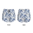 thumbnail image 5 of Lsque Blue Paisley Printed Women's Running Shorts with Liner Pockets,Elastic Quick Dry Workout Athletic Gym Yoga Shorts,Womens High Waist Shorts-Large, 5 of 9