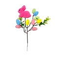 thumbnail image 2 of Easter Spring Flower Stems Picks Artificial Bunny Egg Stems • Foam Berry Egg Floral Picks with Leaves • Multicolor Plastic Easter Decoration 28cm for Home Room Vase, 2 of 6