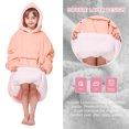 thumbnail image 4 of XIECUVA Wearable Blanket Hoodie for Kids, Soft Double Layer Sherpa Fleece Sweatshirt,Teen Gifts for Kids, Youth, Boys, Girls, One Size, Yellow Pink, 4 of 8