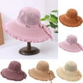 thumbnail image 1 of SPRING PARK Sun Visors for Women Hollowed-out Sun Protection Hat Beach Sun Hats Packable Straw Cap, 1 of 8