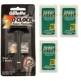 thumbnail image 1 of Gillette 7 O'Clock Super Platinum Safety Razor w/ 5 Blades + Derby Extra Double Edge Blades, 5 ct. (Pack of 3), 1 of 1