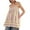 Yellow, variant on Summer Tank Tops For Women Square Neck Striped Sleeveless Tunic Smocked Spaghetti Strap Camisole Tops Pockets Casual Color Block Ruffle Hem Peplum Tops