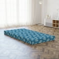 thumbnail image 5 of Seashells Foldable Mattress, Nautical Creative Shells, 74.8" x 39.4", Dark Turquoise Pale Blue, by Ambesonne, 5 of 6