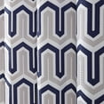 thumbnail image 3 of Mainstays London Navy Geometric Polyester Shower Curtain, 70" x 72", 3 of 5