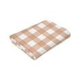 thumbnail image 5 of Brown Gingham Print Pattern Throw Blanket, Super Soft Anti-Pilling Flannel Bed Blankets, 50"x40", 5 of 8