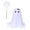 A, variant on Halloween Decorations-Retractable Standing Ghost Decor with Mini Black Bow,7 Spooky Face Fabric Ghost Statues,Adjustable Height Lawn Porch Party Scene Decor Halloween Outdoor Decorations