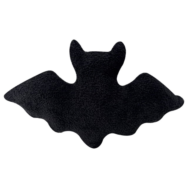 Bat Toys Halloween Black Bat Toy Furry Cloth Decoration Hugging Pillow