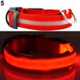 thumbnail image 2 of Flmtop Puppy Dog Cat Night Safety Flashing Luminous LED Light Adjustable Pet Collar Red, 2 of 9