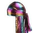 thumbnail image 3 of Rainbow Men ' Tail Hat Turban Headscarf Chemo, 3 of 6