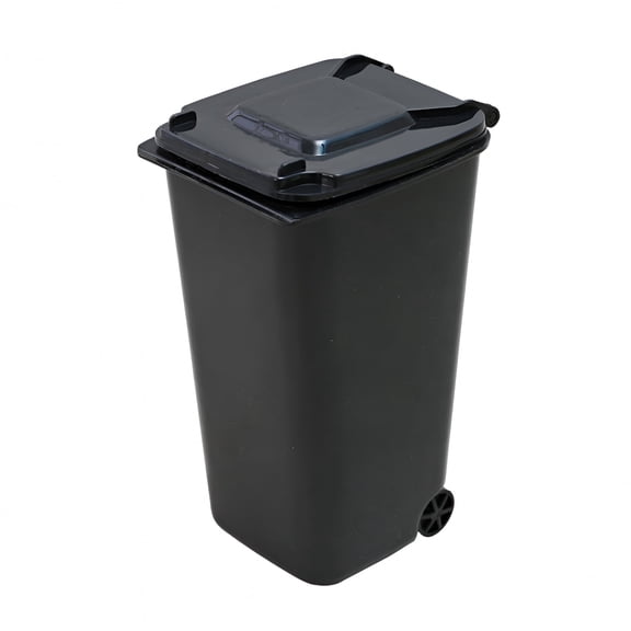 LAMIRO Mini Capacity Outdoor Trash Can with Wheels and Secure Lid Durable and Weather-Resistant,Ideal for Home Use