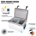 thumbnail image 6 of Insulated Portable Cooler, 52 qt, Holds 50 Cans, Ice Retention Hard Cooler with Heavy Duty Handle, Ice Chest Lunch Box for Camping, Beach, Picnic, Travel, Outdoor, Keeps Ice for up to 6 Days, 6 of 12
