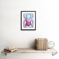 thumbnail image 2 of Pink Octopus Illustration Art Print Framed Poster Wall Decor 9x7 inch, 2 of 5