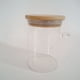 thumbnail image 4 of Tarro de vidrio redondo sellado para almacenamiento, tapa de bambú con cuchara, tarro de vidrio transparente para cocina, tarro para almacenar cereales y frutos secos, 4 of 4