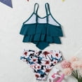 thumbnail image 2 of Gubotare Girls Swimsuit Girl's 2 Piece Cute High Waisted Ruffle Trim Swimsuit Bikini Sets with Beach Skirt (Blue,9-10 Years), 2 of 4