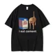 thumbnail image 2 of Camiseta divertida con meme "I Eat Cement Cursed Cat" para hombre y mujer, camisetas de manga corta con humor a la moda, camisetas de algodón de alta calidad para hombre, 2 of 5