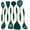 Gold and Green, variant on 8-Piece White Kitchen Utensil Set with Gold Handles, Stainless Steel Cooking Tools, Includes Spatulas, Ladle, Spoons for Nonstick Cookware (Gold and White)