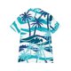 thumbnail image 3 of Top de Impresión Hawaiana de las Señoras, Moda de Manga Corta Solapa Casual Botón Blusa para las Vacaciones Y el Uso Diario, Camiseta Elástica de Verano, 3 of 6