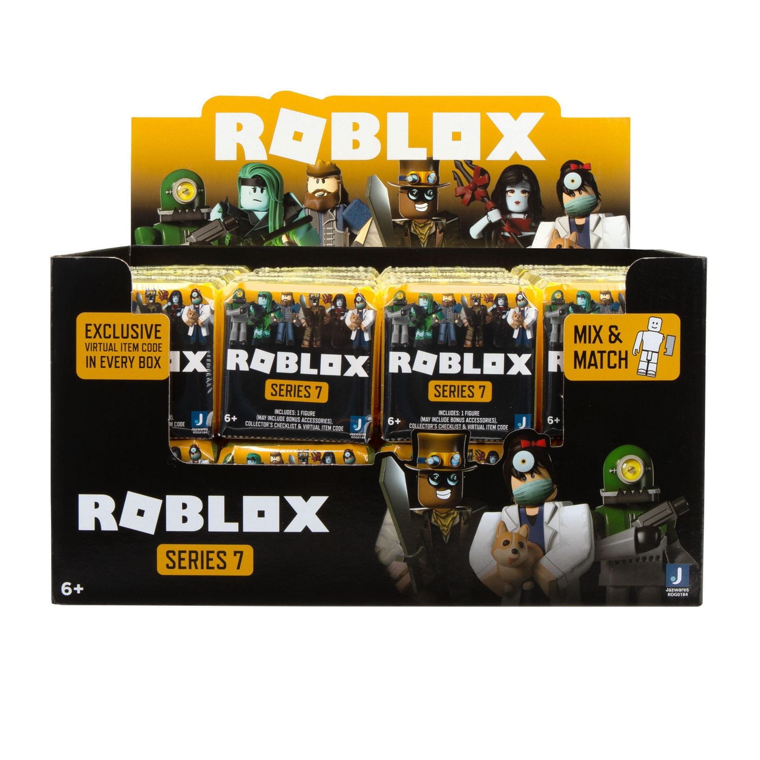 Roblox célébrité Figurine mystere Assortiment Jaune Fluo