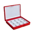 thumbnail image 5 of GUOOL Empty Watercolor Palette Box Paint Pallet Practical Portable Art Supplies Red Paint Palette Box for Artists Painters Students A 12grids, 5 of 7