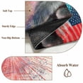 thumbnail image 5 of Round Rug 3ft Area Rug, Independence Day Cute Kitty Area Rugs for Living Room Bedroom, USA Flag Fireworks Floor Mat Non-Slip Non-Shedding Carpet Indoor Accent Rugs, 5 of 9