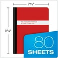 thumbnail image 3 of Oxford Poly Composition Notebook 4 Pack, College Ru Paper, 9-3/4 x 7-1/2 Inches, 80 Sheets, Assorted Colors: Blue,, 3 of 5