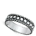 thumbnail image 4 of Boho Bali Bead Rope Halo Circle Ring .925 Sterling Silver Band Jewelry Female Male Unisex Size 7, 4 of 4