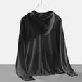 thumbnail image 5 of Men's Lightweight Full-Zip Hooded Sun Protection Shirt UPF 50+ Quick Dry Athletic Jacket with Thumb Holes - Breathable UV Outdoor Running Fishing Hiking Top Black L, 5 of 8
