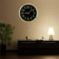 thumbnail image 3 of kurtrusly Large Luminous Wall Clock with Night Light Quartz Indoor Hotel Shops Cafe, 3 of 8