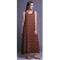 thumbnail image 3 of Bimba Robe de Nuit Maxi en Rayonne pour Femmes, Imprimée, Sans Manches, Robe de Nuit Maxi - TG, 3 of 5