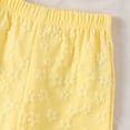 thumbnail image 6 of Emitonse Toddler Girls Fall Outfits Girls Knitted Floral Flower White Long Sleeved Top Pants Yellow,Size 9-12 Months, 6 of 8