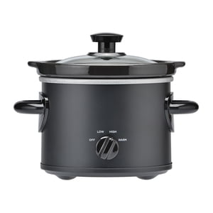 Mainstays 2 Quart Round Slow Cooker, Matte Black