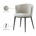 thumbnail image 2 of Meridian Furniture Skylar Cream Velvet Dining Chair (Set of 2), 2 of 7