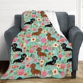 thumbnail image 5 of Dachshund Blanket Cute Dachshund Dog Pattern Throw Blanket for Girls Kids Adults Super Soft Warm Cozy Plush Fleece Flannel Blanket for Sofa Couch Bed Birthday Gifts 40"x50", 5 of 5