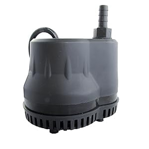 FibroPool Pool Cover Pump (600 GPH) - Submersible Electric Utility Water Pumps - 16 foot Heavy Drain Hose - For All Swimming Pools, Spas and Hot Tubs Black