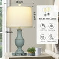 thumbnail image 2 of Farmhouse Table Lamps, Rustic 26" Touch Control Bedside Lamps with USB A+C Charging Ports & AC Outlet, Vintage 3-Way Dimmable Traditional Classic Nightstand Lamp for Living Room Bedroom Office Decor, 2 of 16