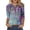 Purple, variant on Staron Women's Casual Button V Neck Three Quarter Sleeve T-Shirt Loose Blouse Comfy Relaxed Fashion Top with Pockets, Purple M