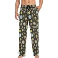 thumbnail image 3 of Top-kevin Multi- Space Planets Pajama Pants for Men PJs Bottoms Sleepwear Lounge Pants with Pockets, 3 of 13