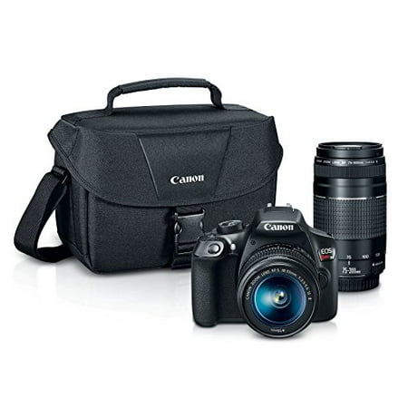Canon Eos Digital Rebel Camera Canon EOS Rebel T6 Digital SLR Camera Kit with EF-S 18-55mm and EF 75-300mm Zoom Lenses (Black) ()