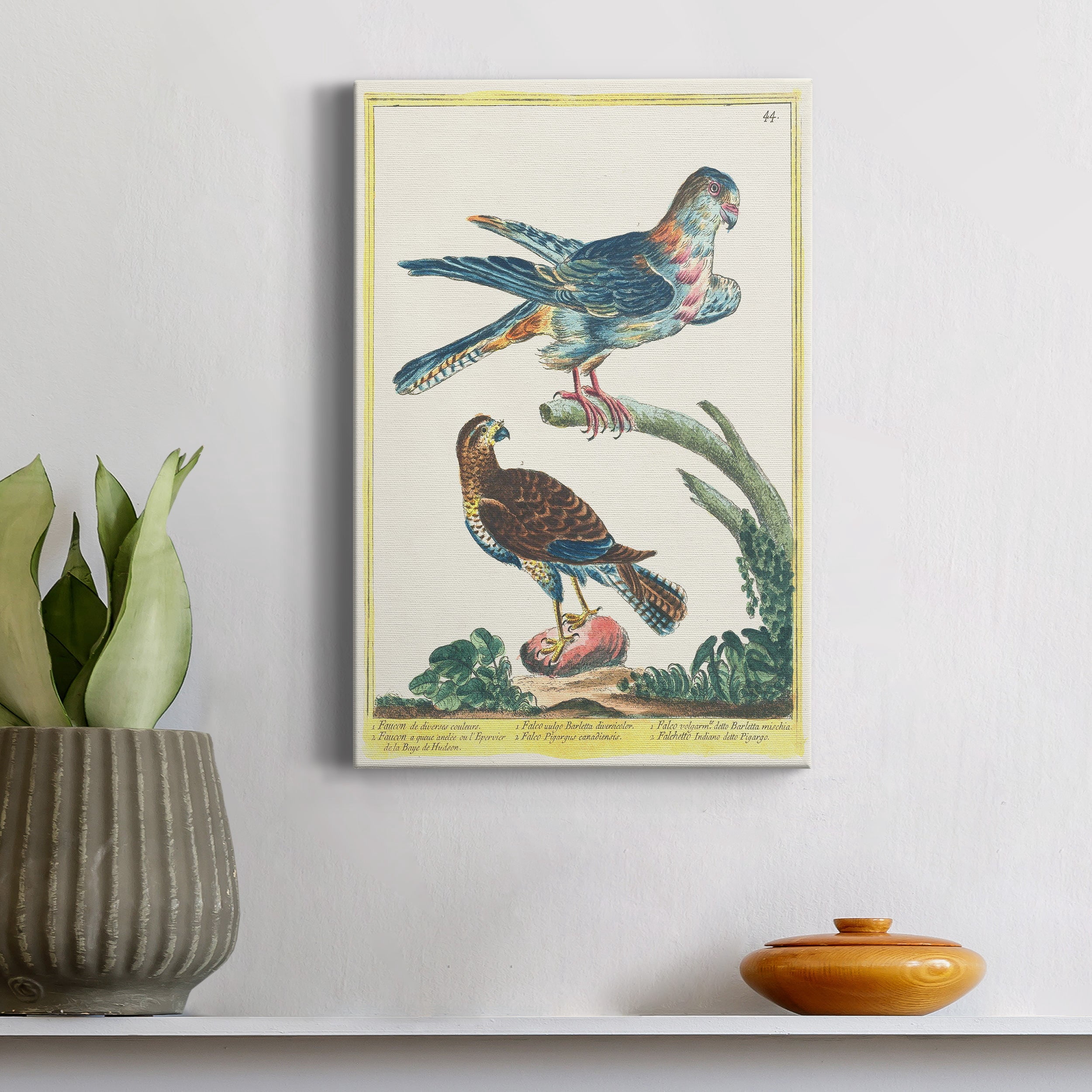 Pastel Birds III Premium Gallery Wrapped Canvas - Ready to Hang